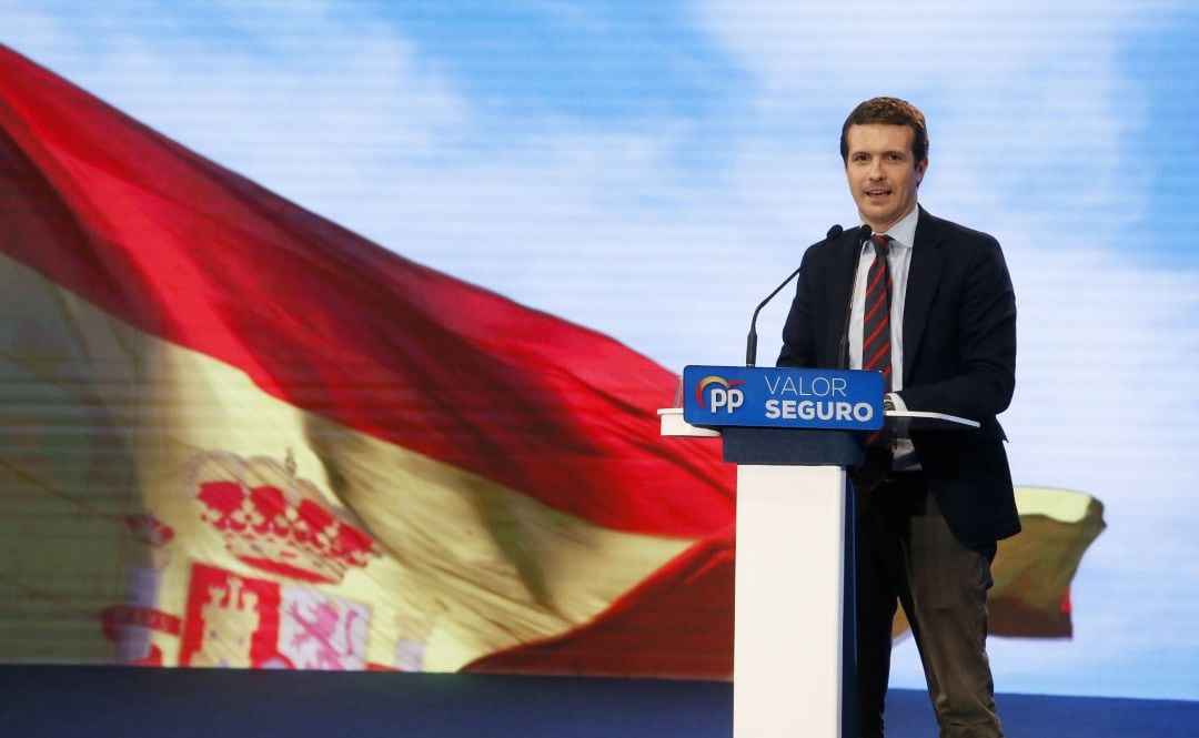 El presidente del PP, Pablo Casado el pasado 20 de abril. 