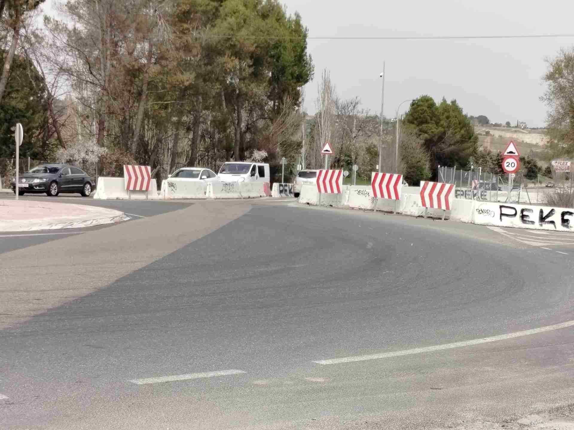 Tramo cortado parcialmente para salir y entrar a San Sebastián de los Reyes por la antigua N-1