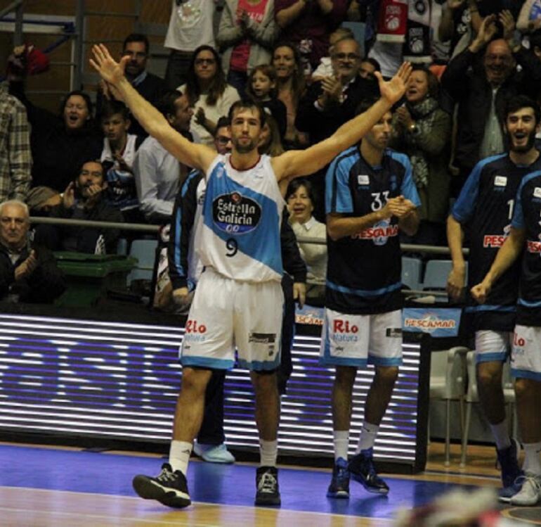 Nacho Llovet, en un partido disputado esta temporada en el Fontes do Sar