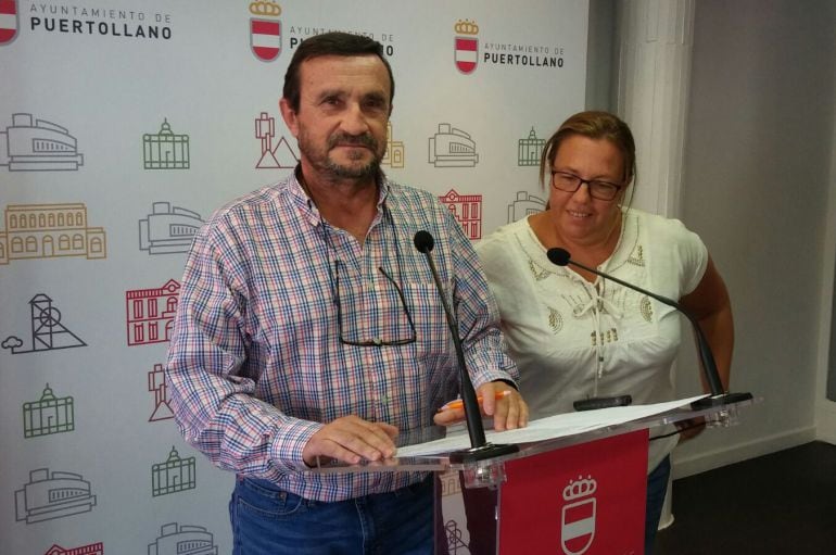 Rafael López e Irina Alonso, también concejal en el Grupo Municipal de Ciudadanos Puertollano