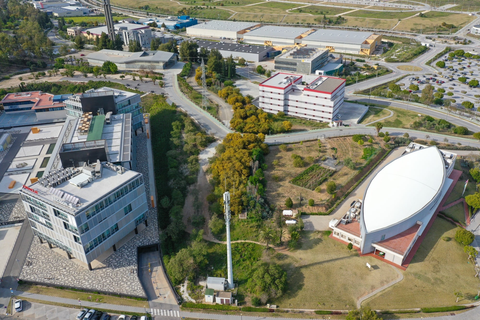 Vista aérea del Parque Tecnológico de Andalucía en Málaga