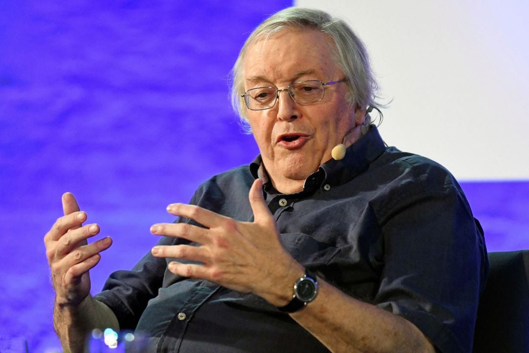 El hispanista británico Paul Preston durante su intervención en el festival de literatura Hay Festival, hoy en Segovia.