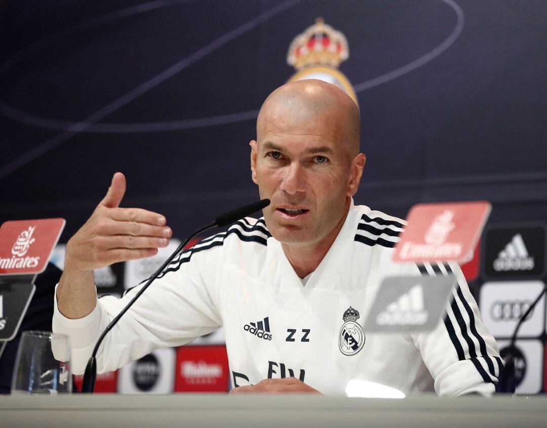 Zidane, durante la rueda de prensa. 