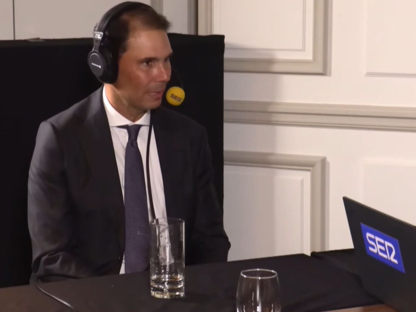 Rafa Nadal, durante la entrevista con Manu Carreño en &#039;El Larguero&#039;