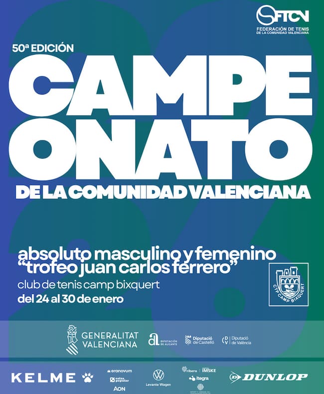 Cartel del 50ª Campeonato Autonómico de Tenis