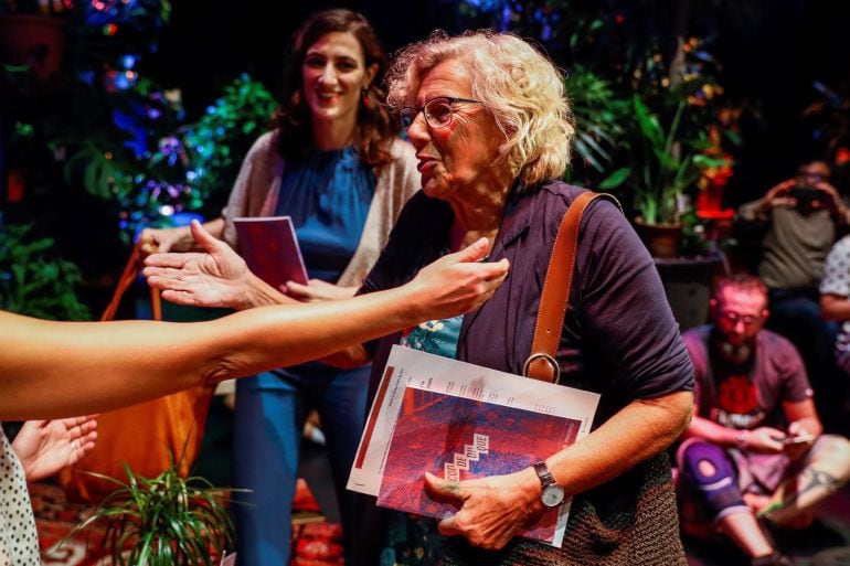 Carmena, a su llegada a la presentación de la programación de la temporada de otoño del Centro Cultural Conde Duque 