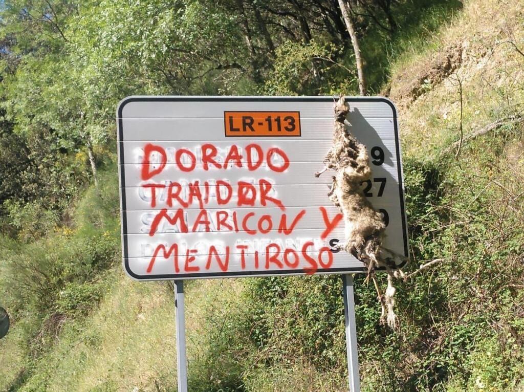 Actos vandálicos en el Alto Najerilla