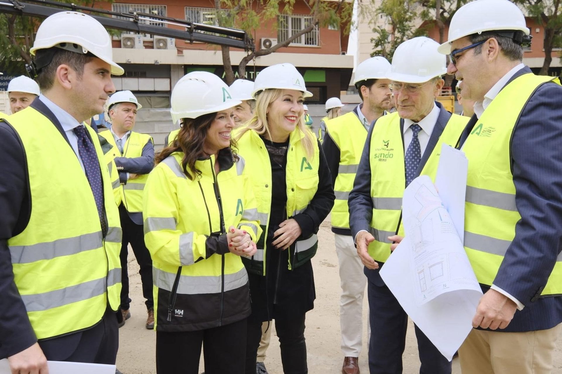 Visita de la obra del túnel de la ampliación del metro de Málaga en calle Hilera