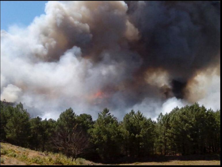 Incendio en la Sierra de Gata.