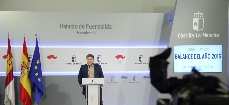 Nacho Hernando, portavoz del Gobierno regional durante el balance del año