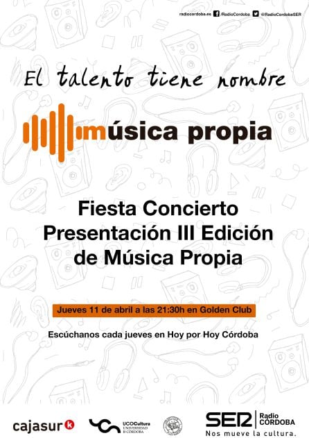 Cartel Concierto presentación 3ª edición MUSICA PROPIA