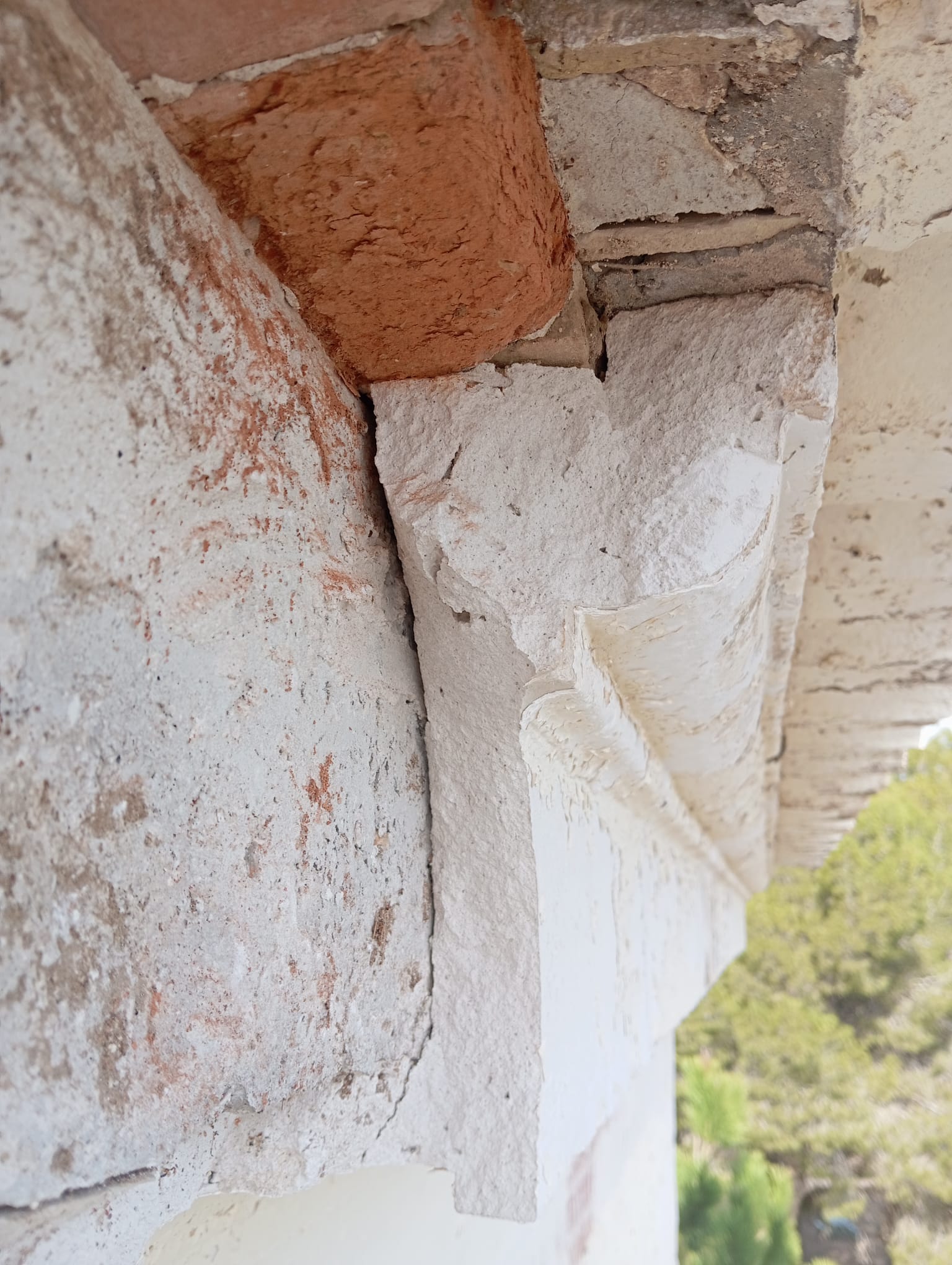 Zonas reparadas en el Santuario