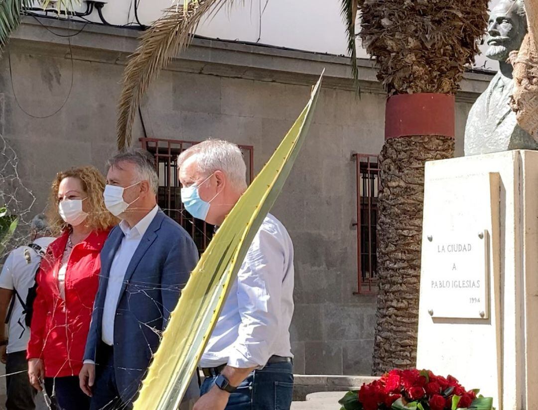 Dirigentes del PSOE canario homenajeron a Pablo Iglesias