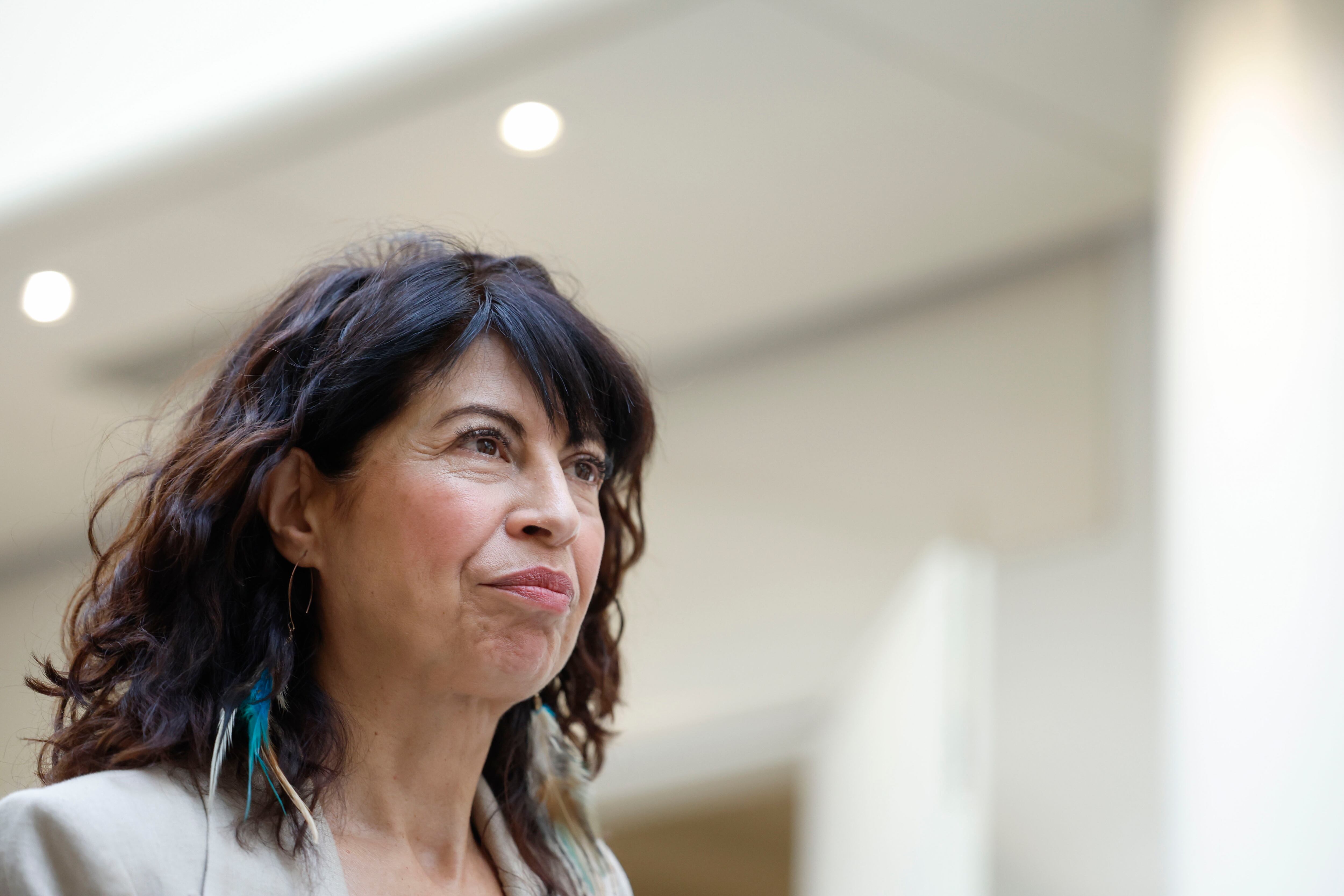 La ministra de Igualdad, Ana Redondo, durante un Pleno del Senado