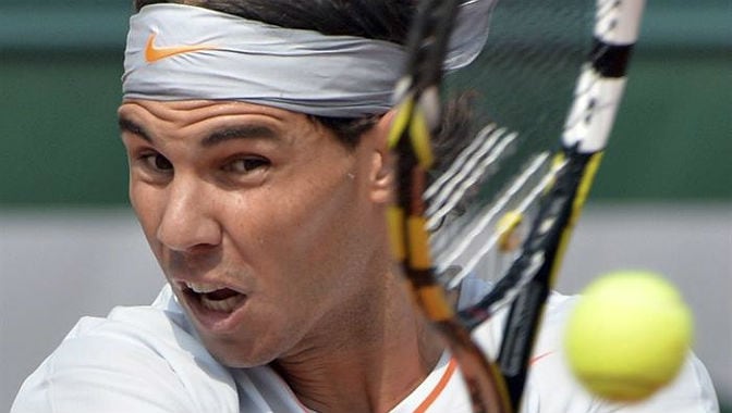 Rafa Nadal, durante su partido ante Wawrinka en Roland Garros