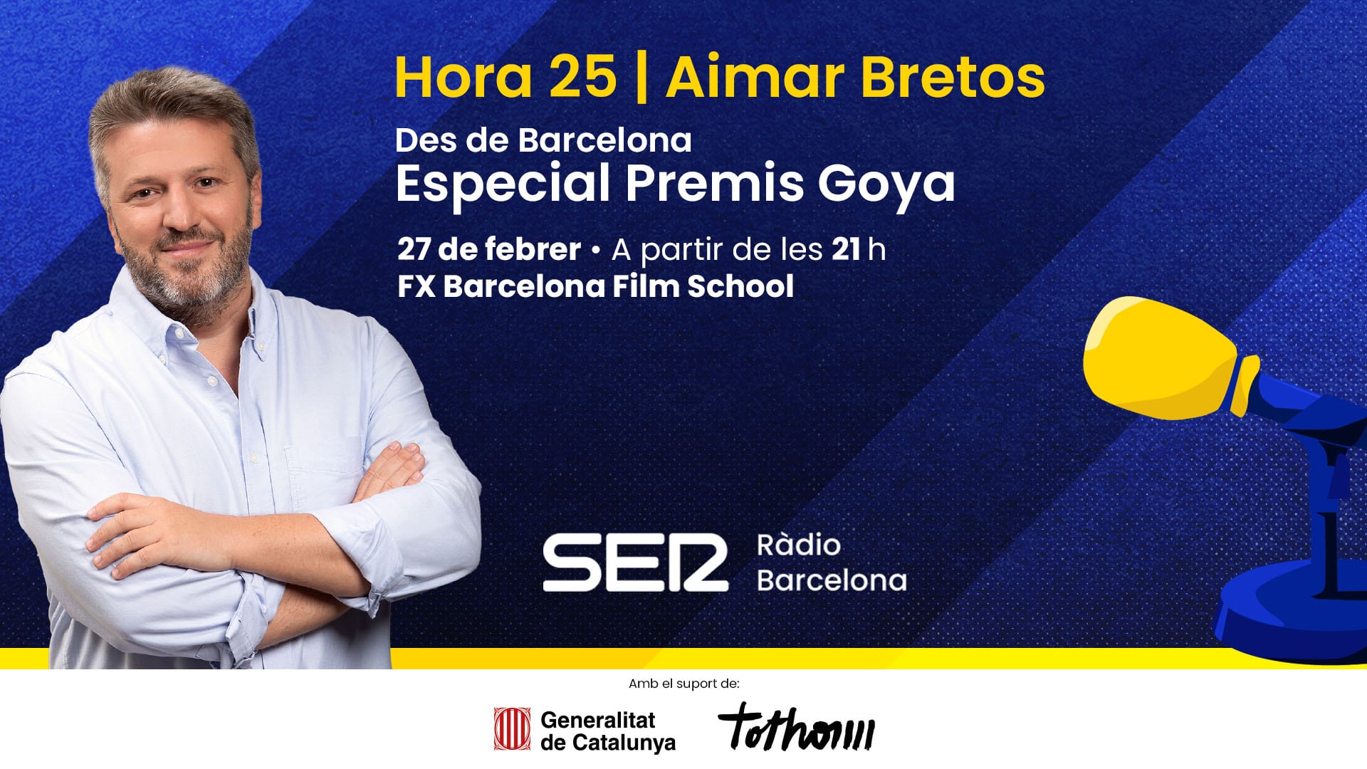 'Hora 25' fa un programa especial des de Barcelona pels Premis Goya 2026