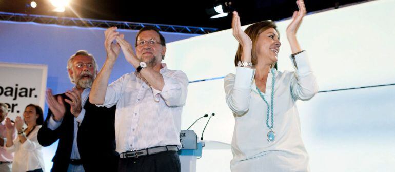 Jaime Ramos, Mariano Rajoy y Cospedal en Talavera de la Reina