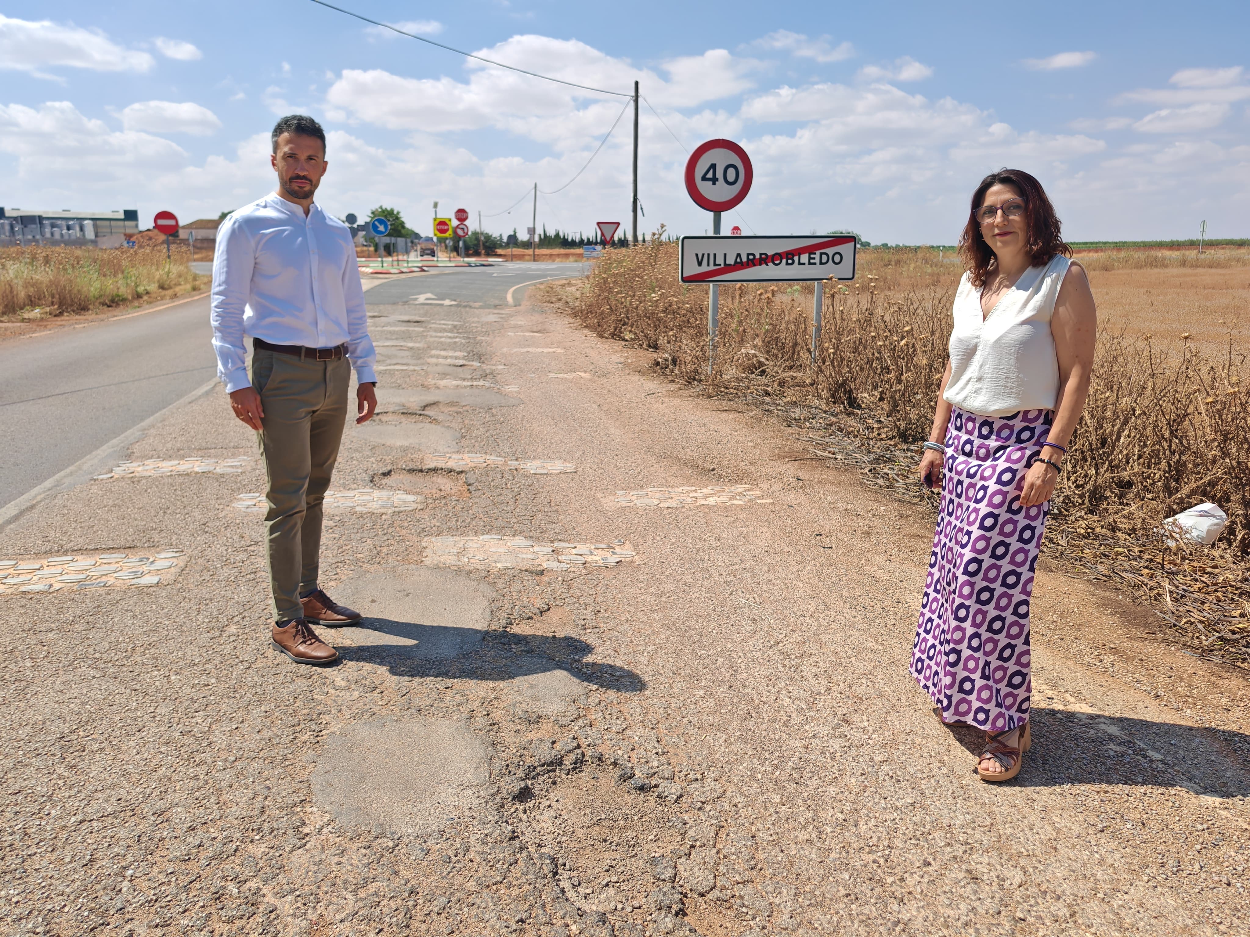 Carretera de entrada a Villarrobledo desde Munera