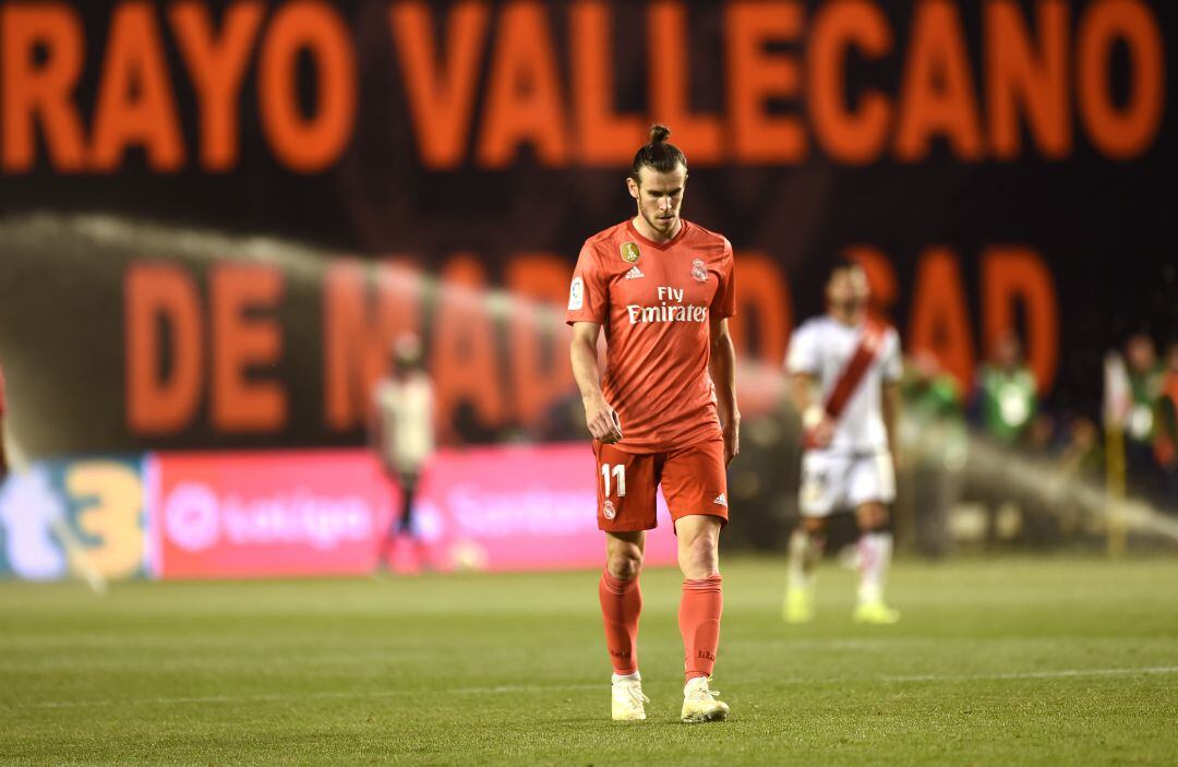 Bale, cabizbajo, tras la derrota contra el Rayo Vallecano