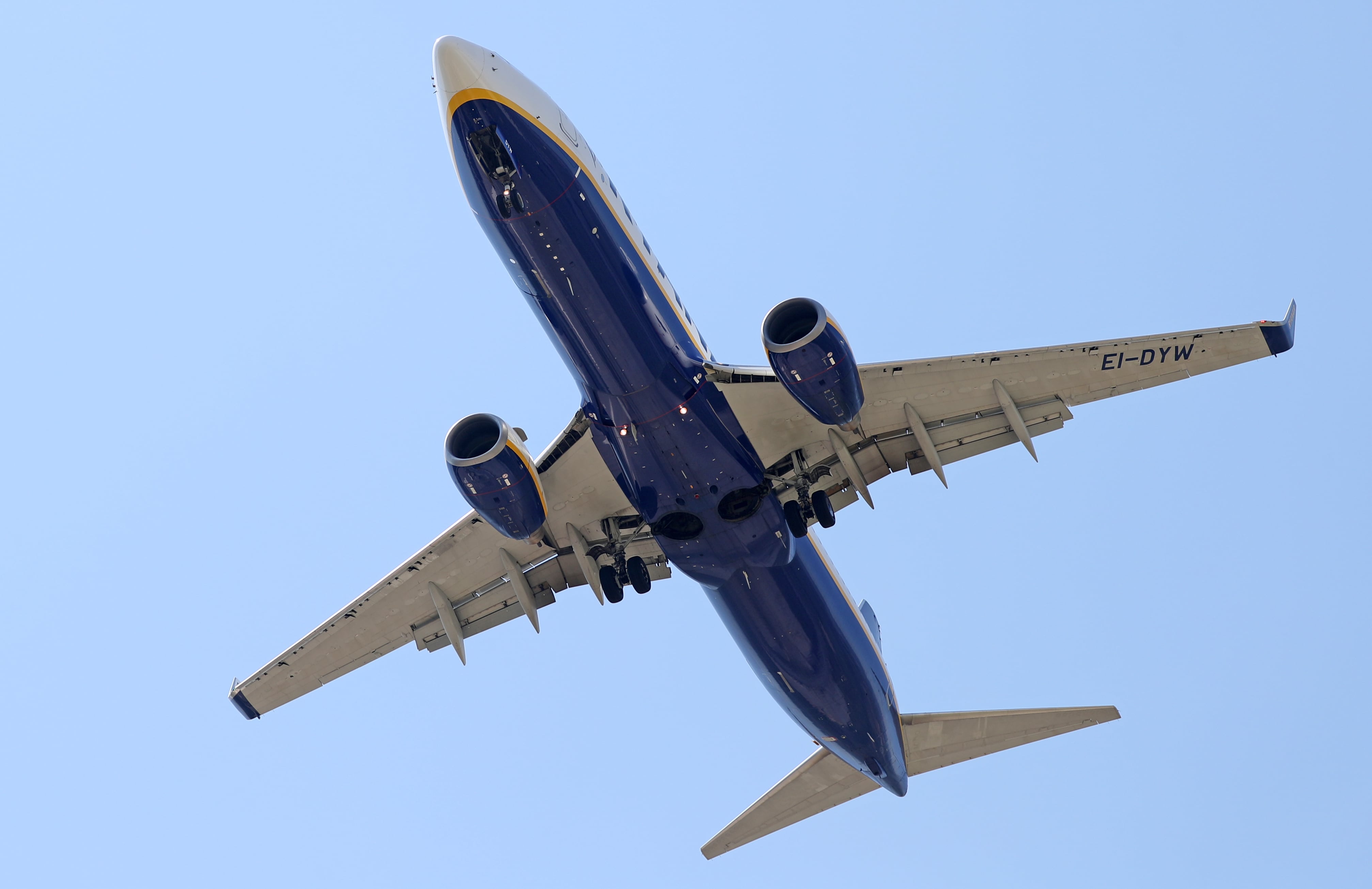 Un avión de Ryanair procedente de Palma.