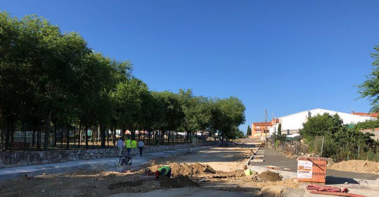 Realización de las obras en Camino del Pozanco