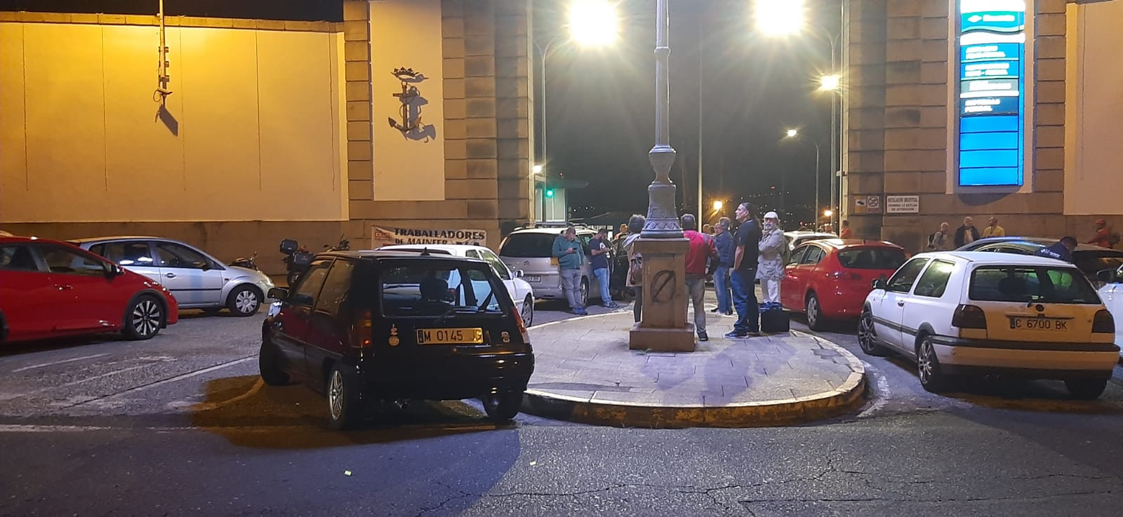 Protesta de los trabajadores de Mainfer a las puertas de Navantia Ferrol (cedida)