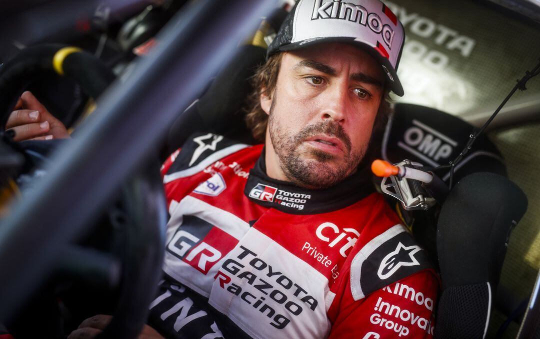 Fernando Alonso, en su Toyota.