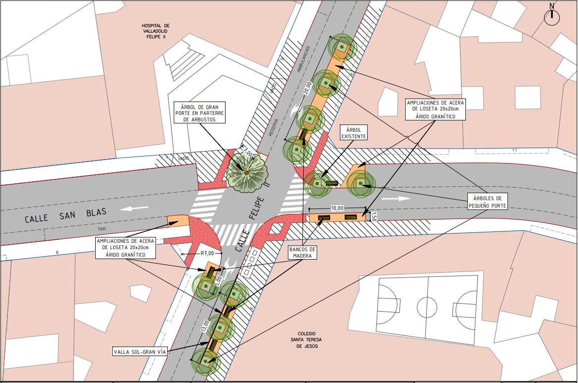 Reorganización del tráfico en la calle Felipe ll