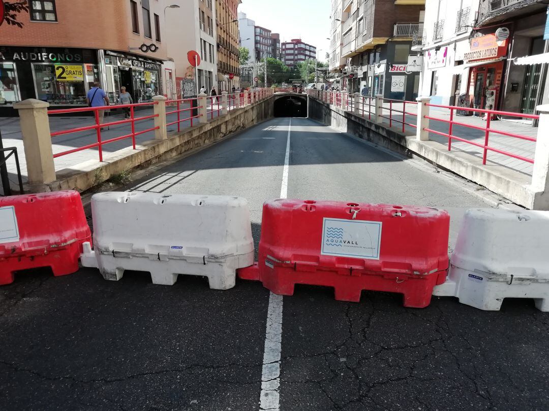 El túnel de Labradores cortado, imagen de archivo