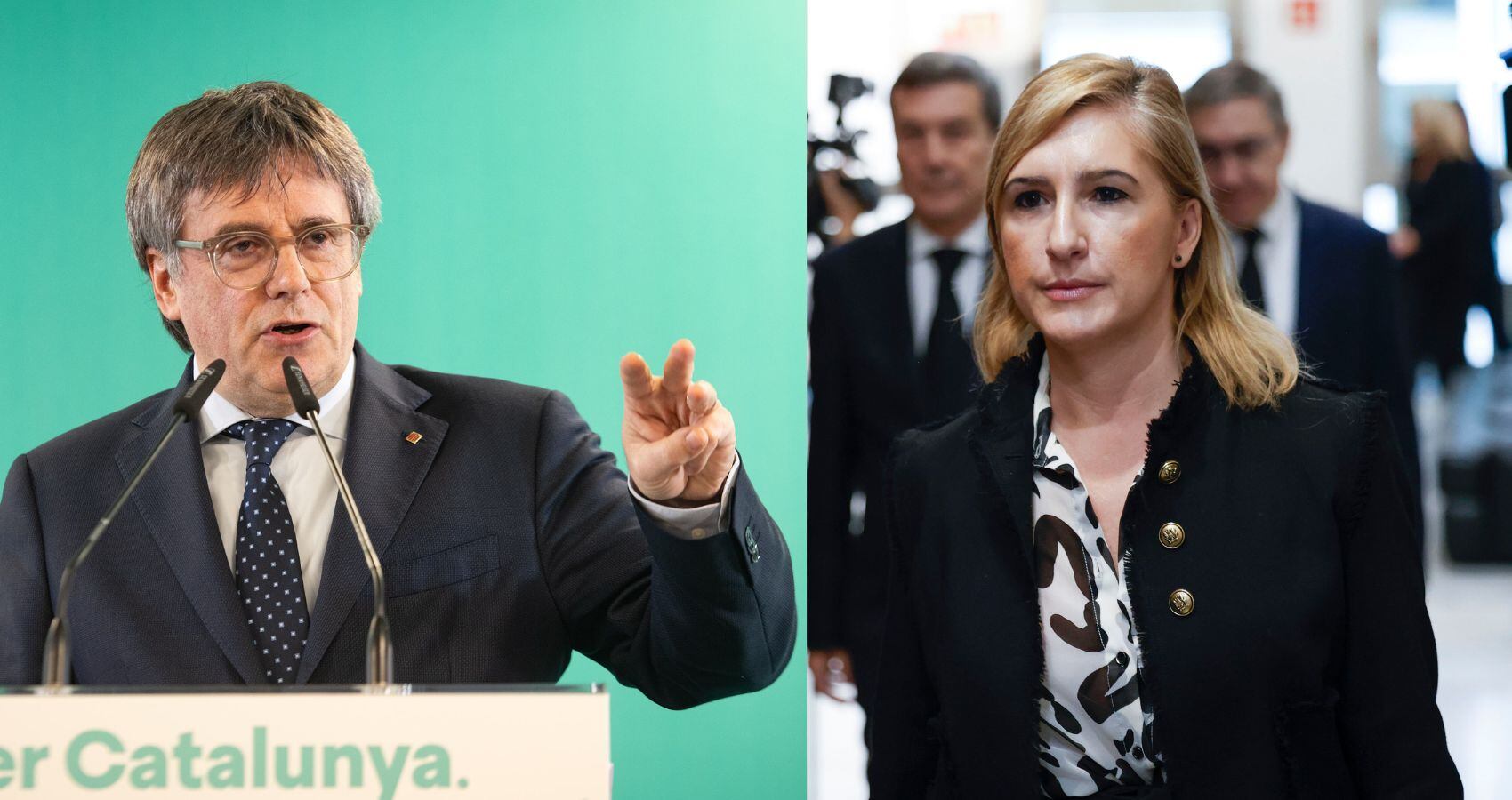 "Criminals" y "prófugo cobarde": Salomé Pradas y Carles Puigdemont se enzarzan en una pelea en redes