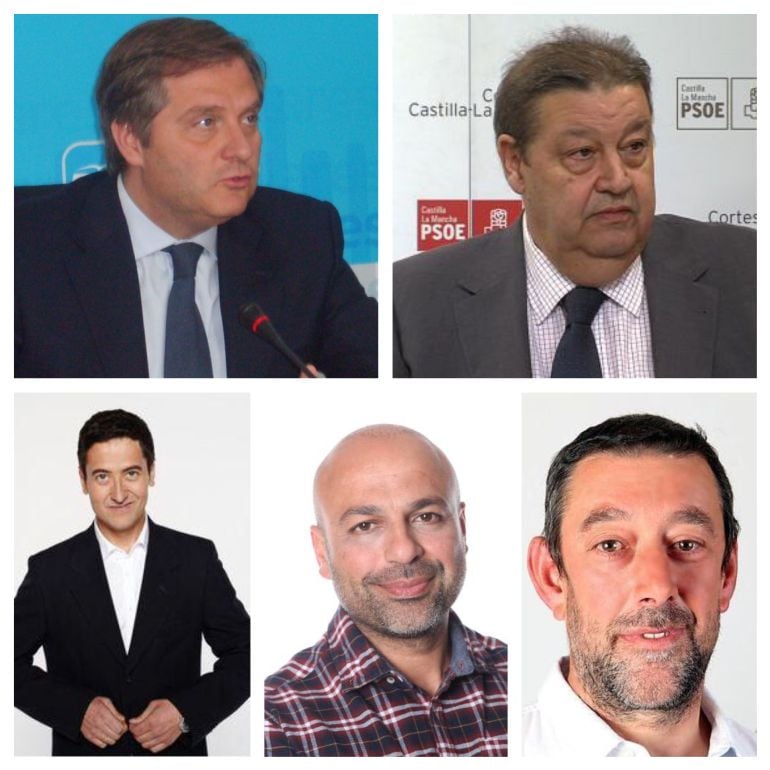 Francisco Cñizares (PP), Jesús Fernández Vaquero (PSOE), Angel Ligero (Ciudadanos), José García (Podemos) y Alejandro Avila (Ganemos CLM)