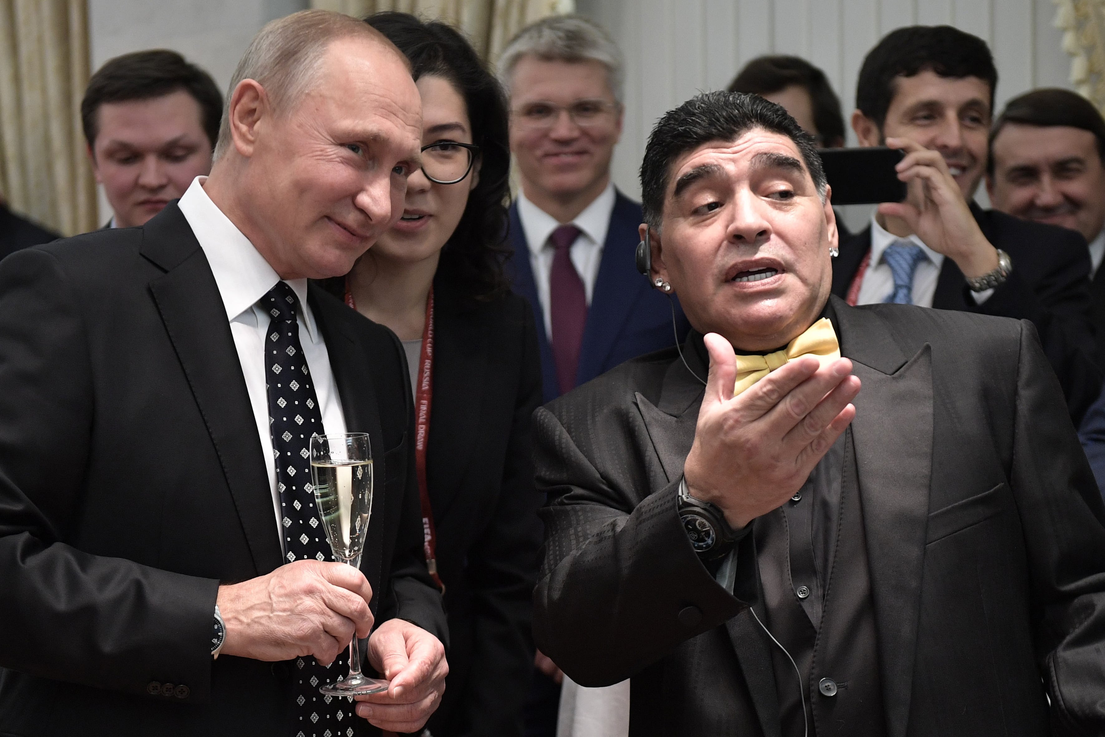 Maradona con Putin, en 2017