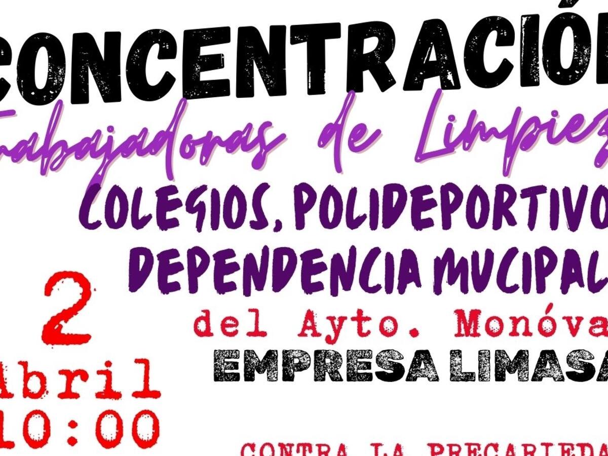 Las personas trabajadoras de la empresa LIMASA se concentrarán este martes frente al Ayuntamiento de Monóvar