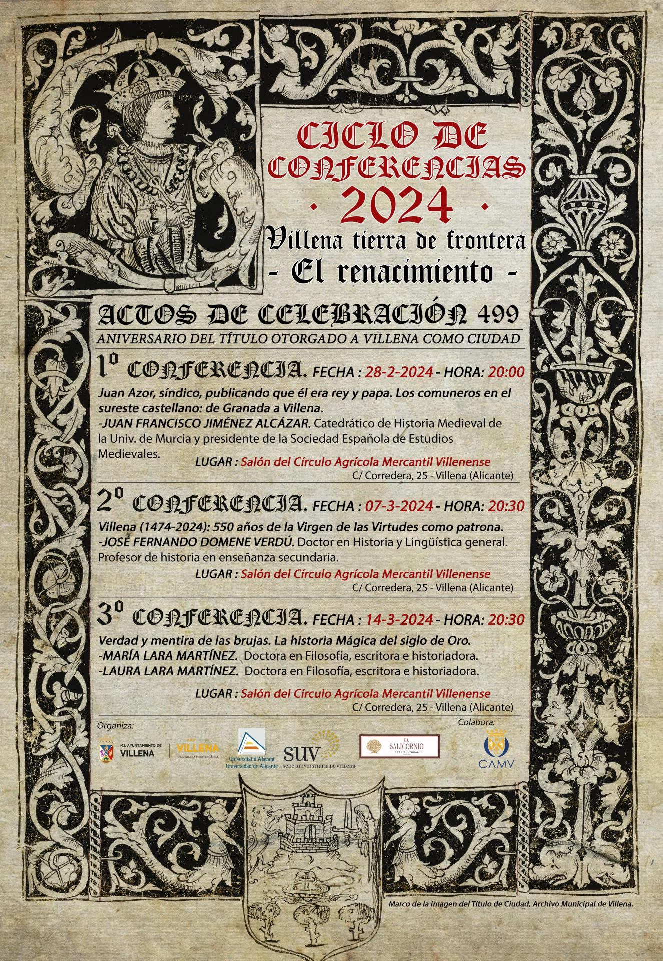 Cartel de las conferencias