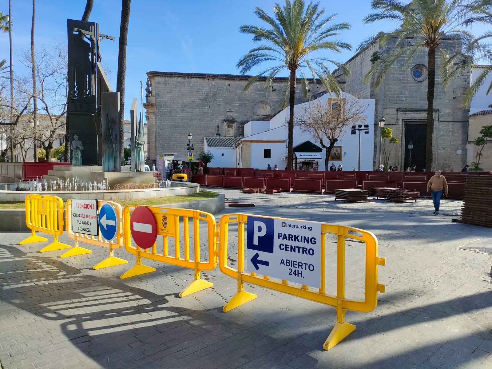 Cortes de tráfico en el centro de Jerez durante Semana Santa