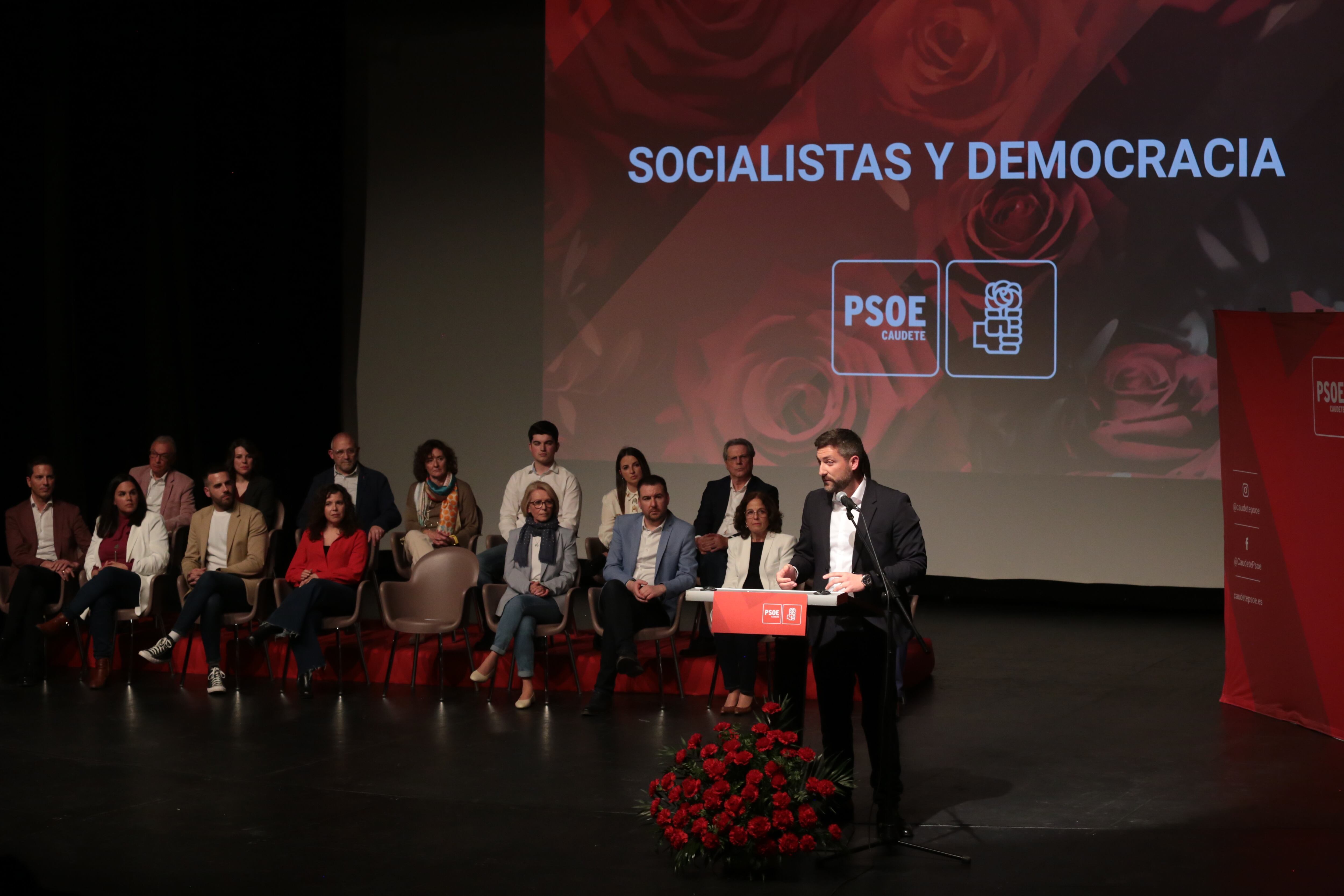 Momento del acto del PSOE de Caudete