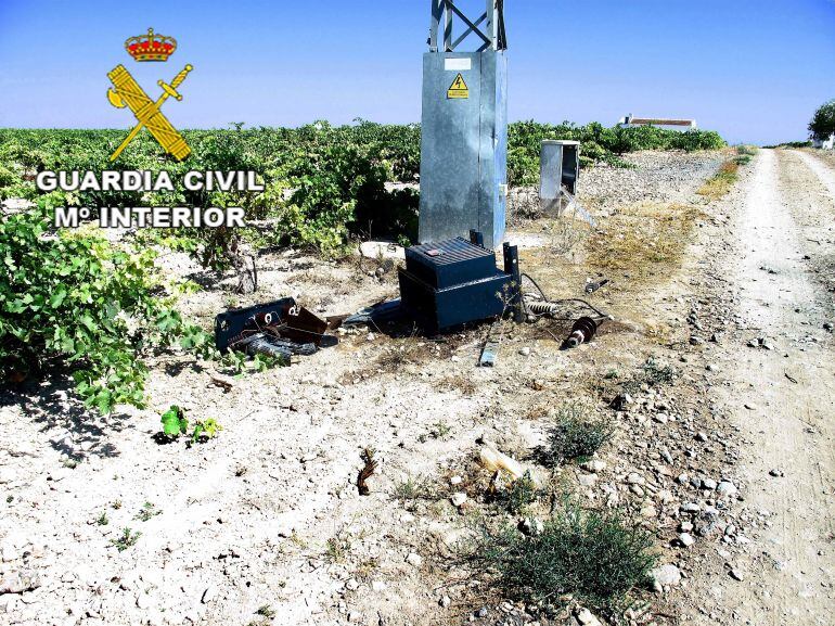 Imagen de una de las explotaciones robadas