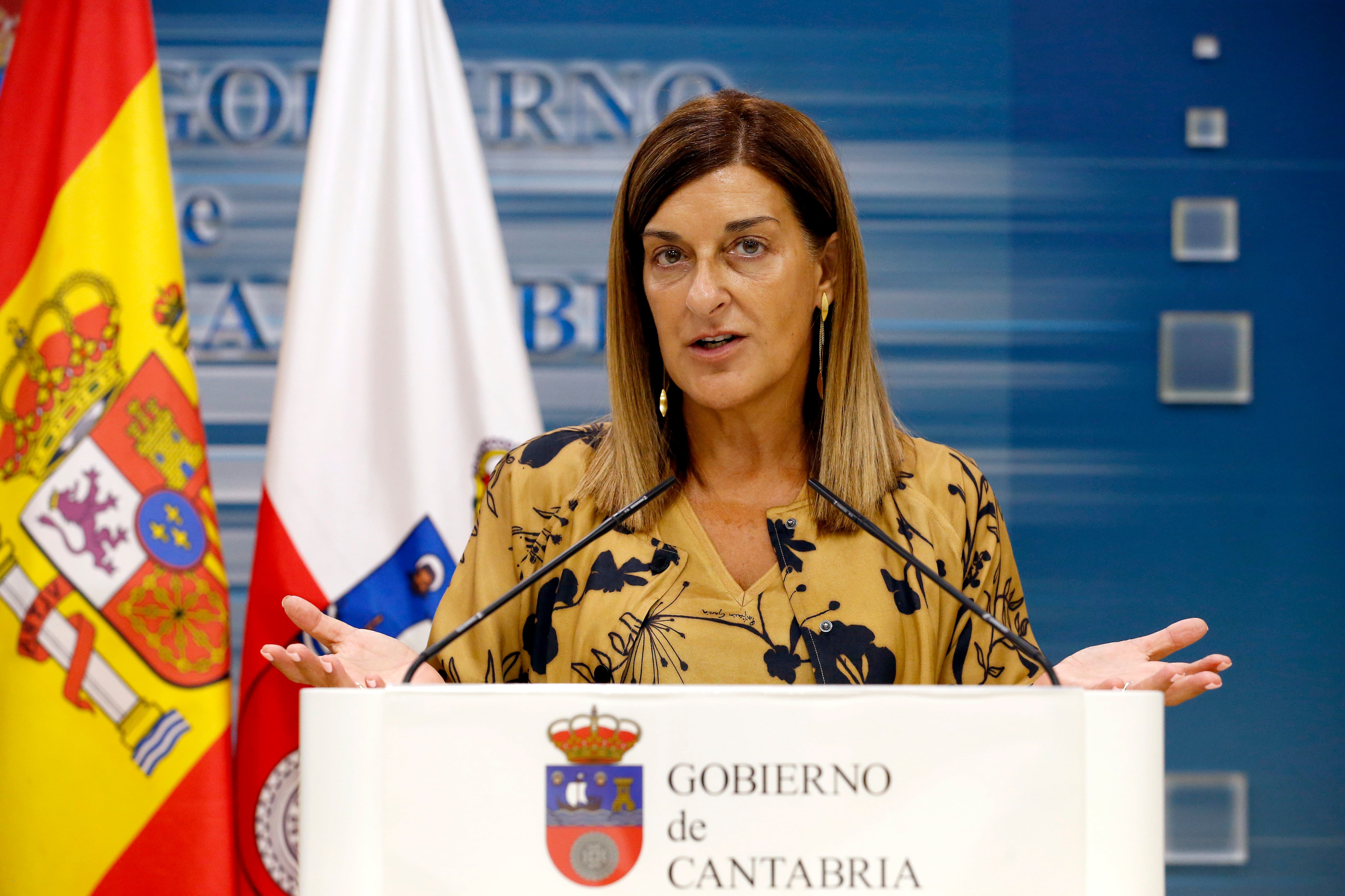 La presidenta de Cantabria, María José Sáenz de Buruaga, presenta el recurso a interponer del Gobierno de Cantabria contra la Ley de Amnistía.
LARA REVILLA 
10 SEP 24