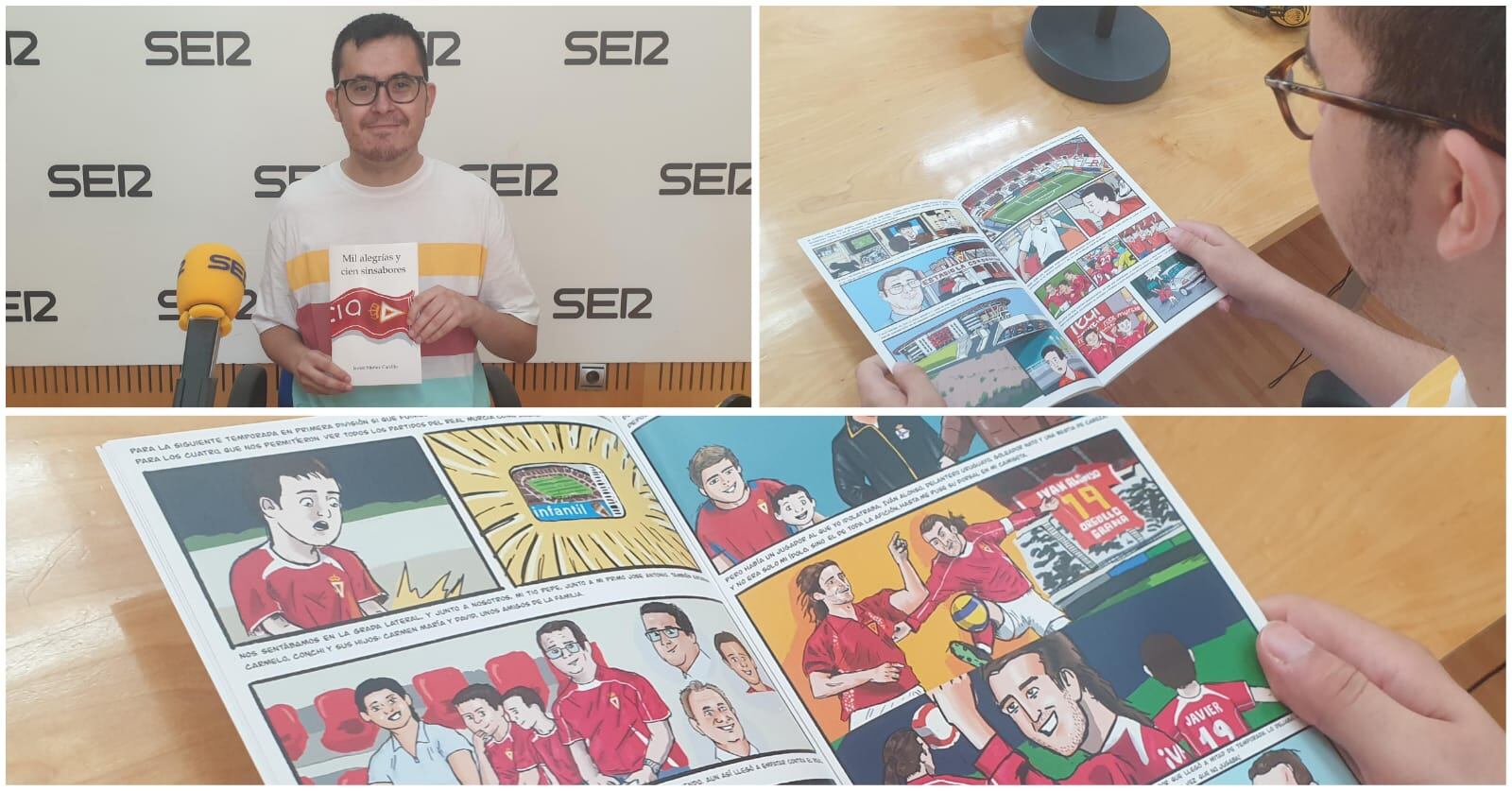 Javier Muñoz Carrillo en los estudios de Radio Murcia Cadena SER