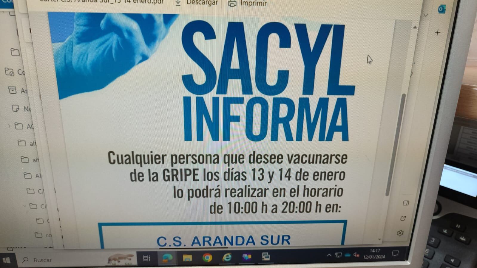 SACyL vacuna contra la gripe este finde