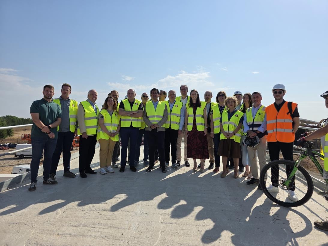 Autoridades visitan obras construcción pasarela Ciudad Real-Miguelturra