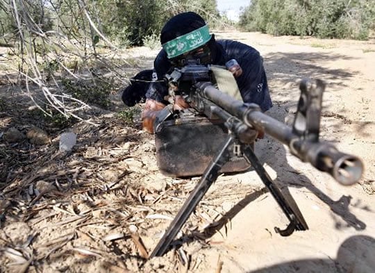 Imagen de archivo de un miembro del movimiento islamista palestino Hamás.