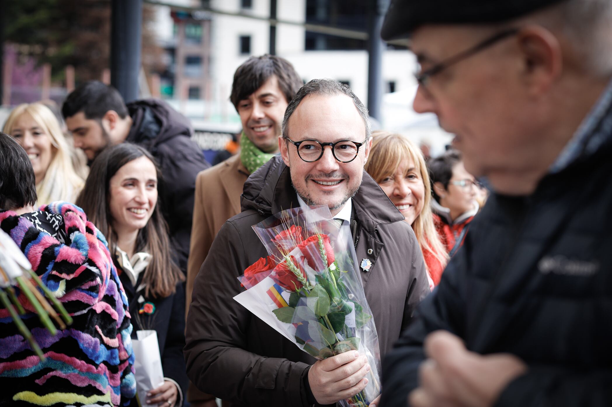 El cap de Govern, durant la Fira de Sant Jordi a la Plaça del Poble d&#039;Andorra la Vella