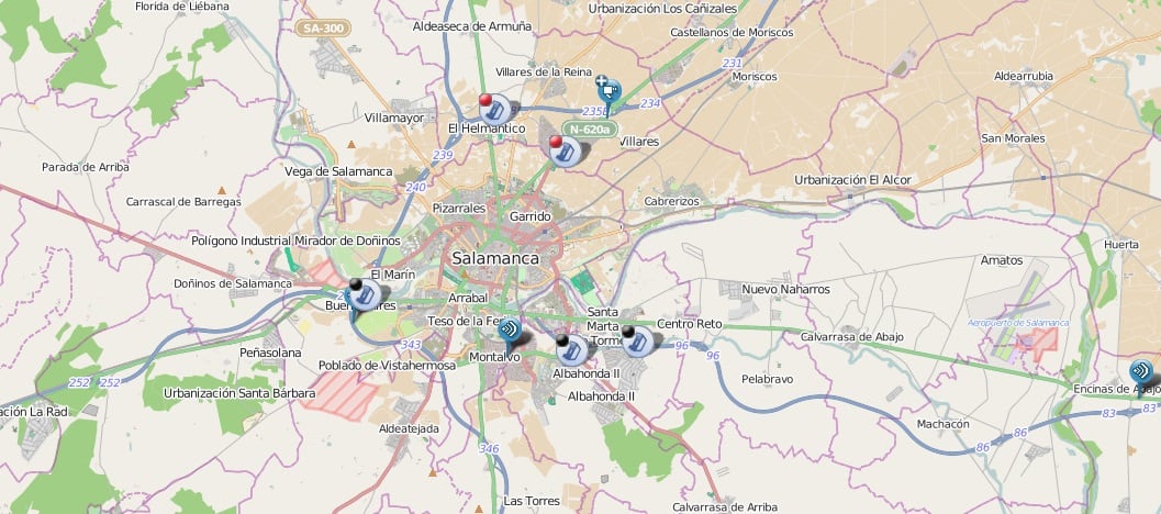 Así está el mapa de la DGT a las 11:30 horas/Cadena SER