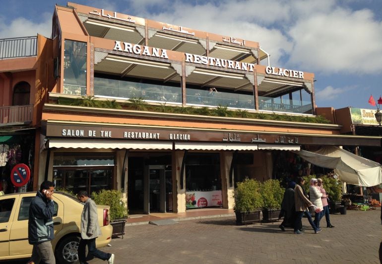 El café Argana, tras su reapertura. 