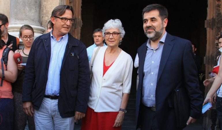 Josep Maria Vila d&#039;Abadal, Muriel Casals y Jordi Sànchez, dirigentes de las entidades soberanistas catalanas