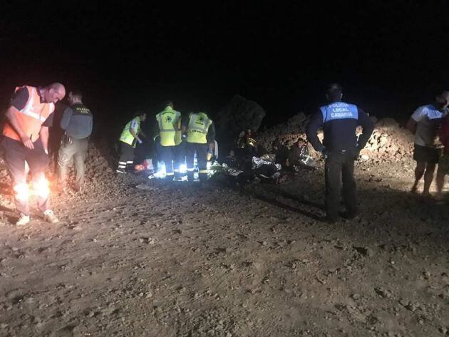 EMERLAN colaborando en la atención a migrantes llegados en patera.