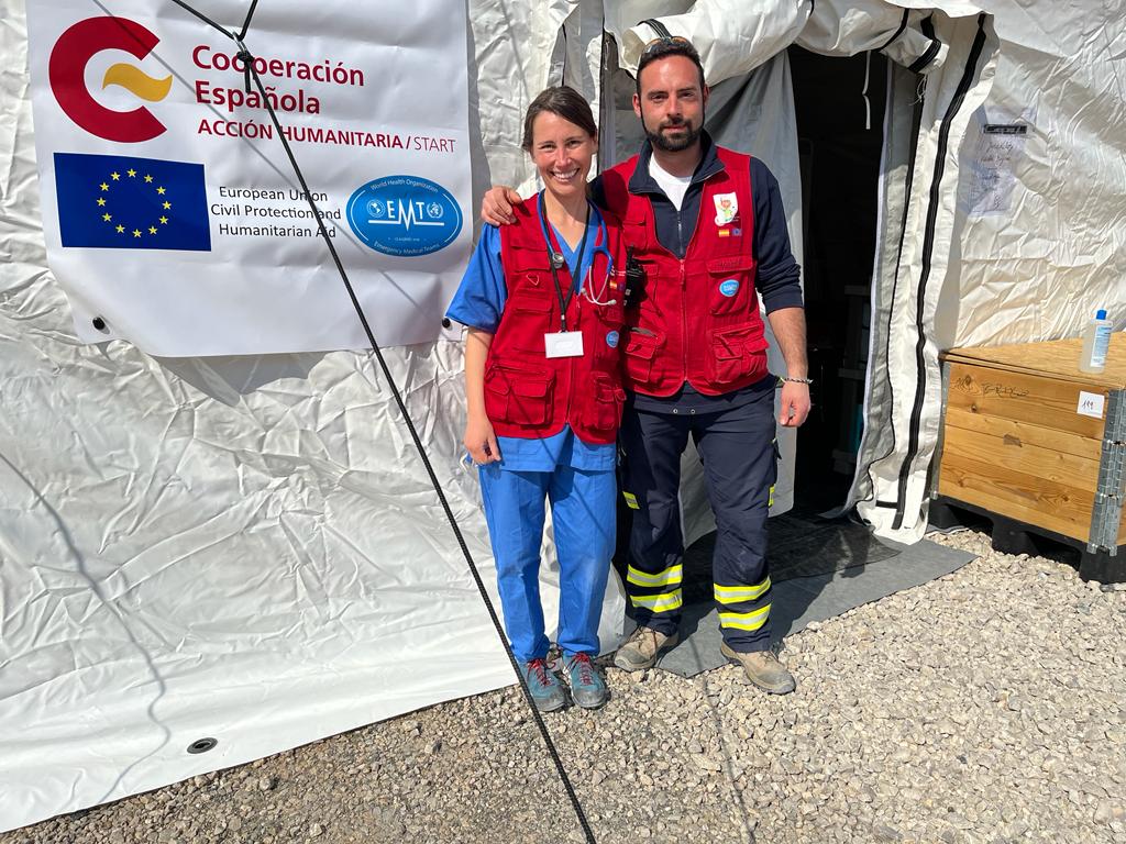 Elena y Gonzalo Velasco, pediatra y bombero de Aranda