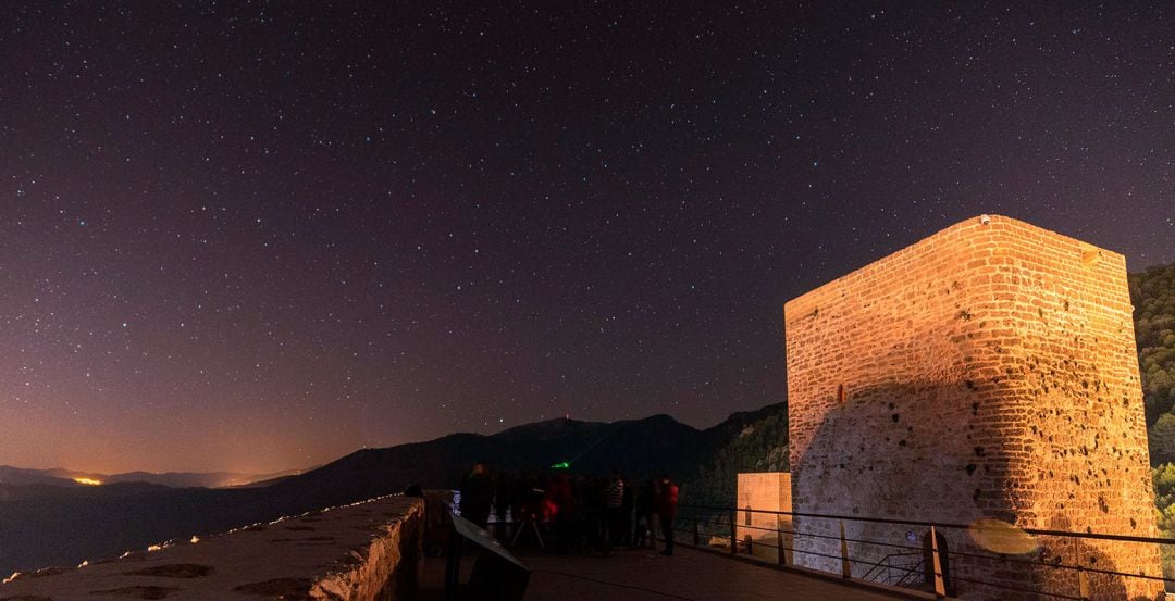 Este es el aspecto del cielo desde el Castillo de Hornos de Segura