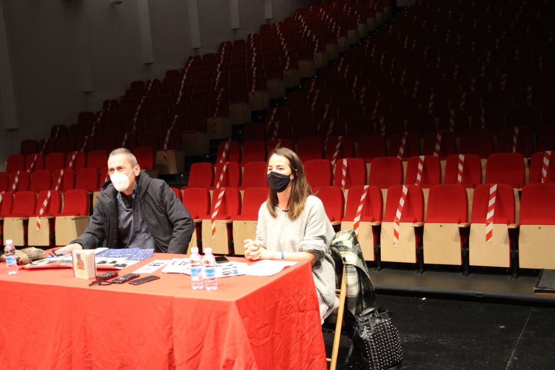 Jabier Muguruza y Juncal Eizaguirre, en la presentación del concierto del próximo 25 de octubre. 